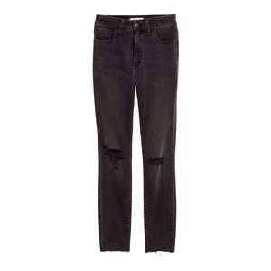 Madewell Curvy High-Rise Skinny Jeans in Black Sea Size 30